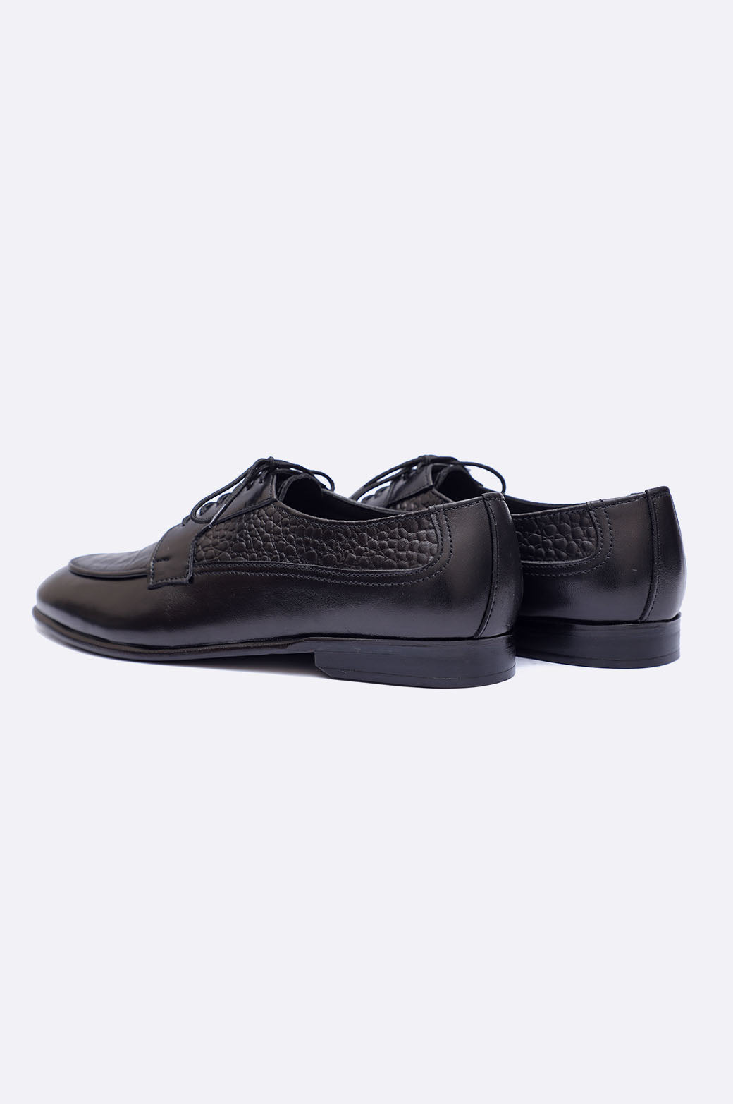 1321 BKA Black Crocodile Leather Lace Up
